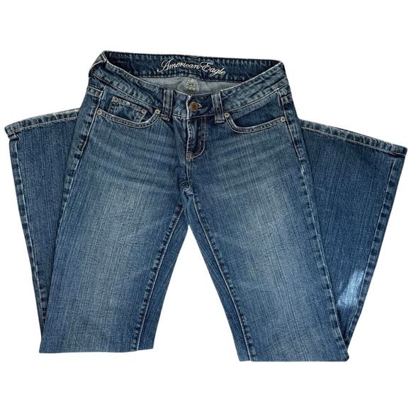 Y2K American Eagle Women’s 0 R Favorite Boyfriend Jeans Low Rise Distressed 2009 - Picture 1 of 10